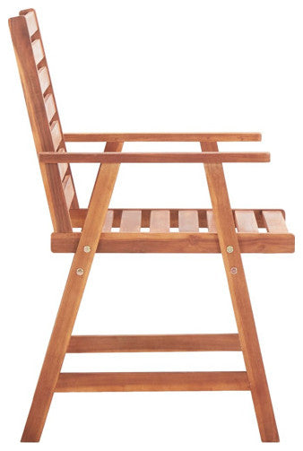 vidaXL Patio Dining Chairs 3 Pcs Outdoor Chair with Cushions Solid Wood Acacia
