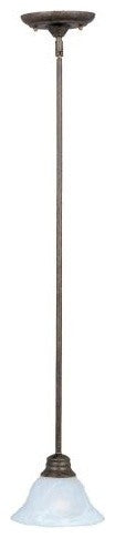 Maxim 91068 1 Light 7"W Pendant - Kentucky Bronze / Marble Glass