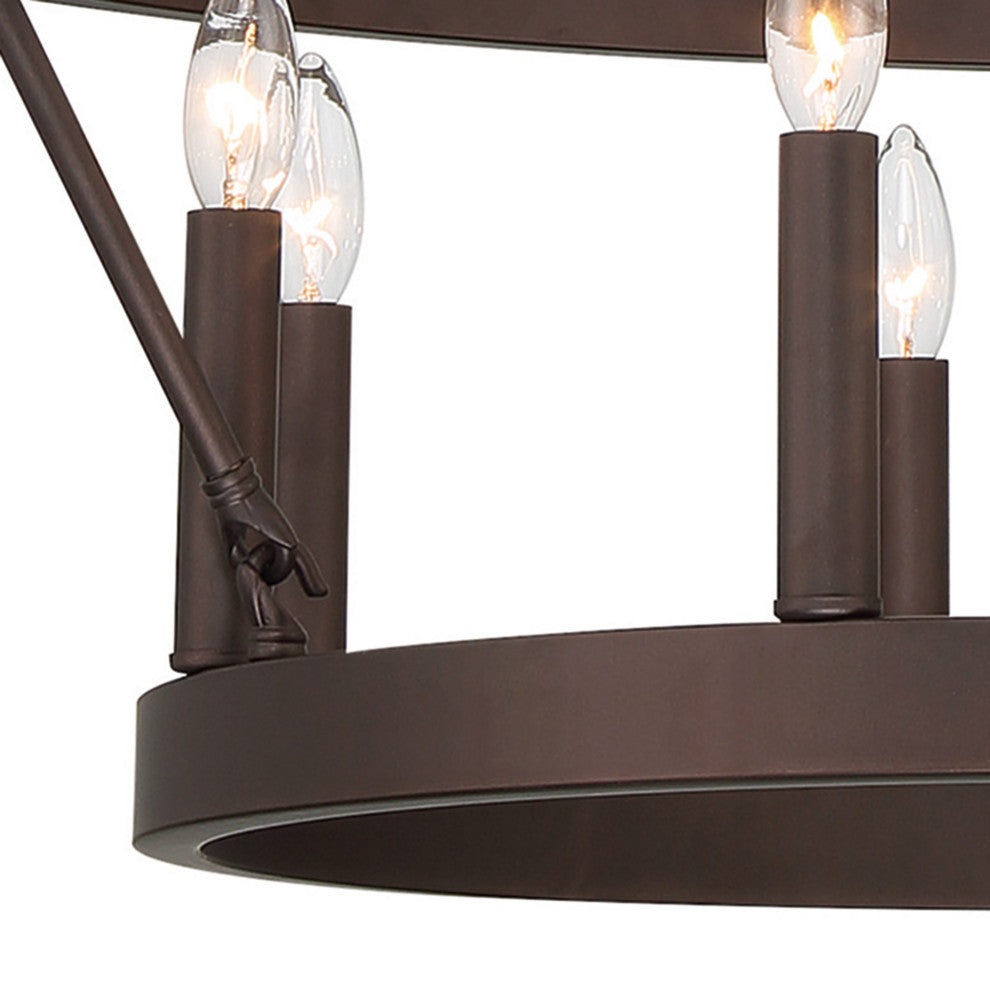 Vanity Art 20-Light Wagon Wheel Chandelier, Oil Rubbed Bronze