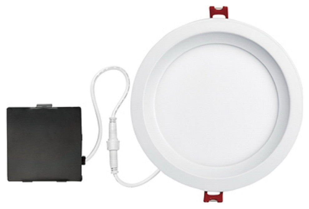 Globe Electric 91500 LED Integrated Ultra Slim Recessed Kit, White, 6"