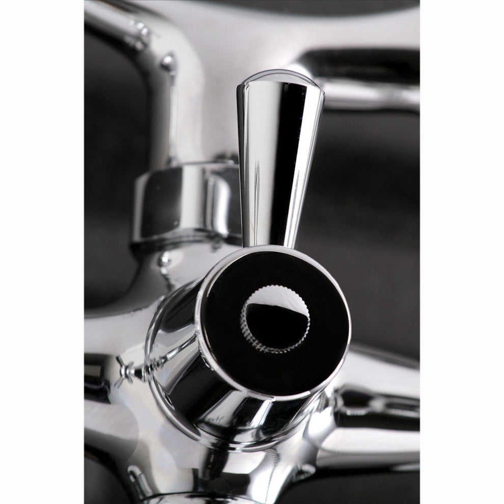 Kingston Brass 6" Adjustable Wall Mount Clawfoot Tub Faucet, Polished Chrome