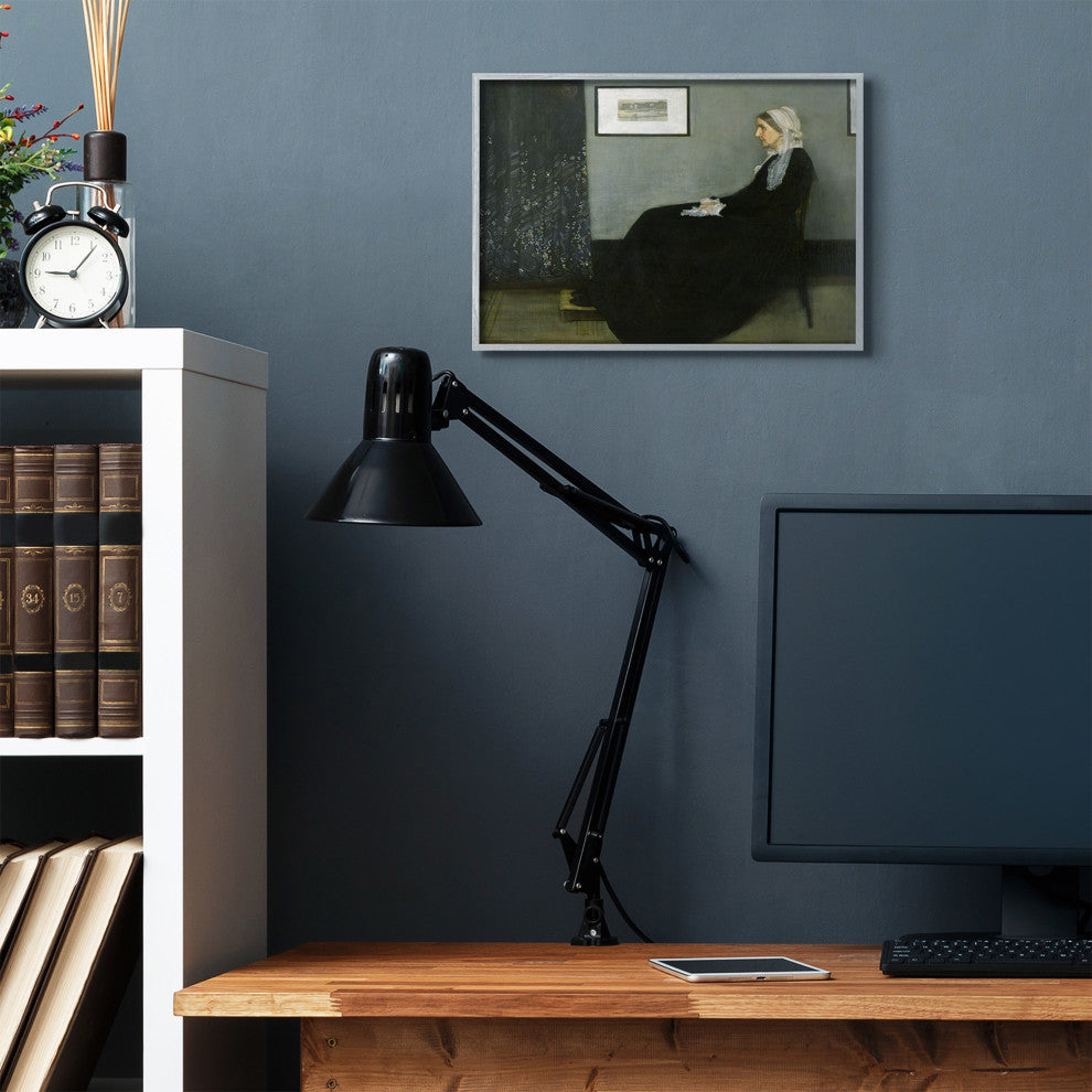 Whistlers Mother Yellow Black Classical Painting, 16"x20"
