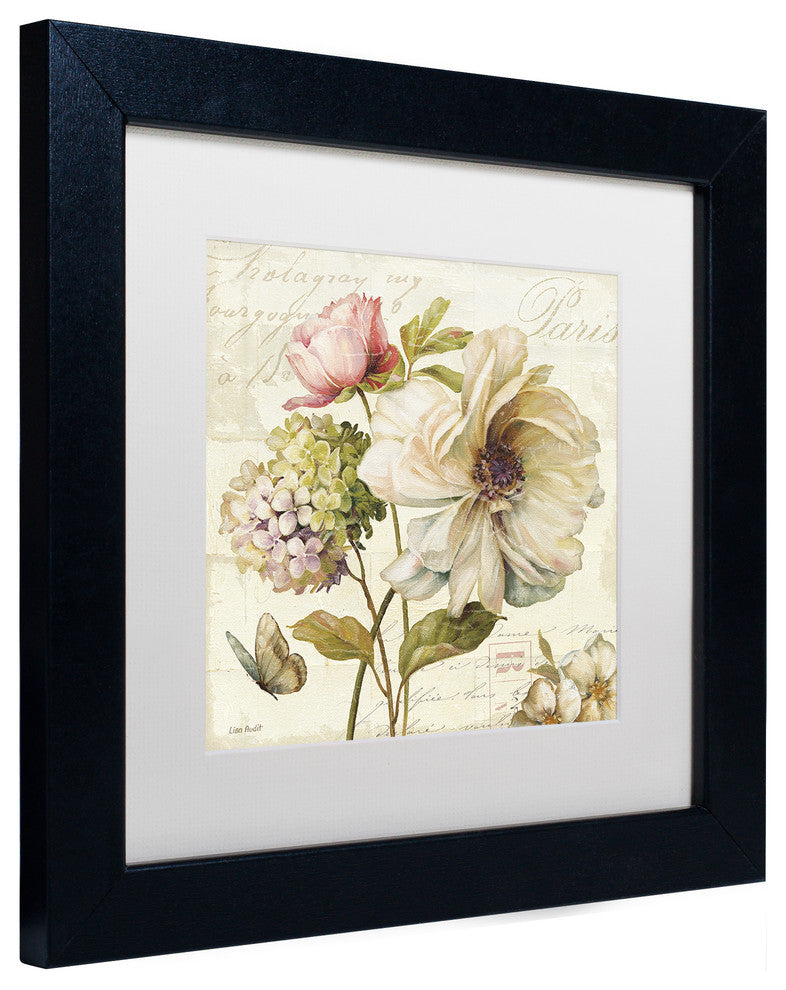 'Marche de Fleurs V' Matted Framed Canvas Art by Lisa Audit
