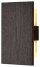 Tersus LED Wall Sconce, Dark Stained Walnut, Metal Plate: None