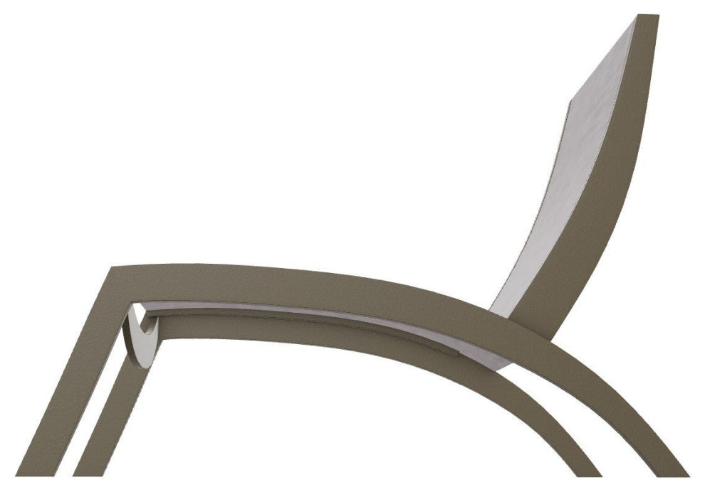 Dune Sling Stackable Outdoor Hydro-Lounge Chaise, Fossil/Beachwood