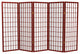 4' Tall Window Pane Shoji Screen, Rosewood, 5 Panels