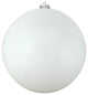 Winter White Shatterproof Shiny Christmas Ball Ornament, 12"