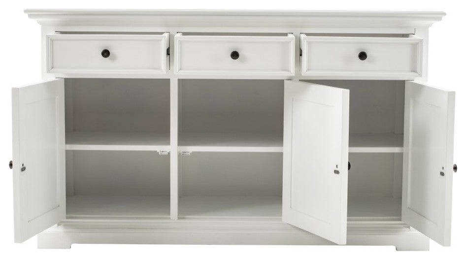 Modern Farm White Three Door Buffet Server