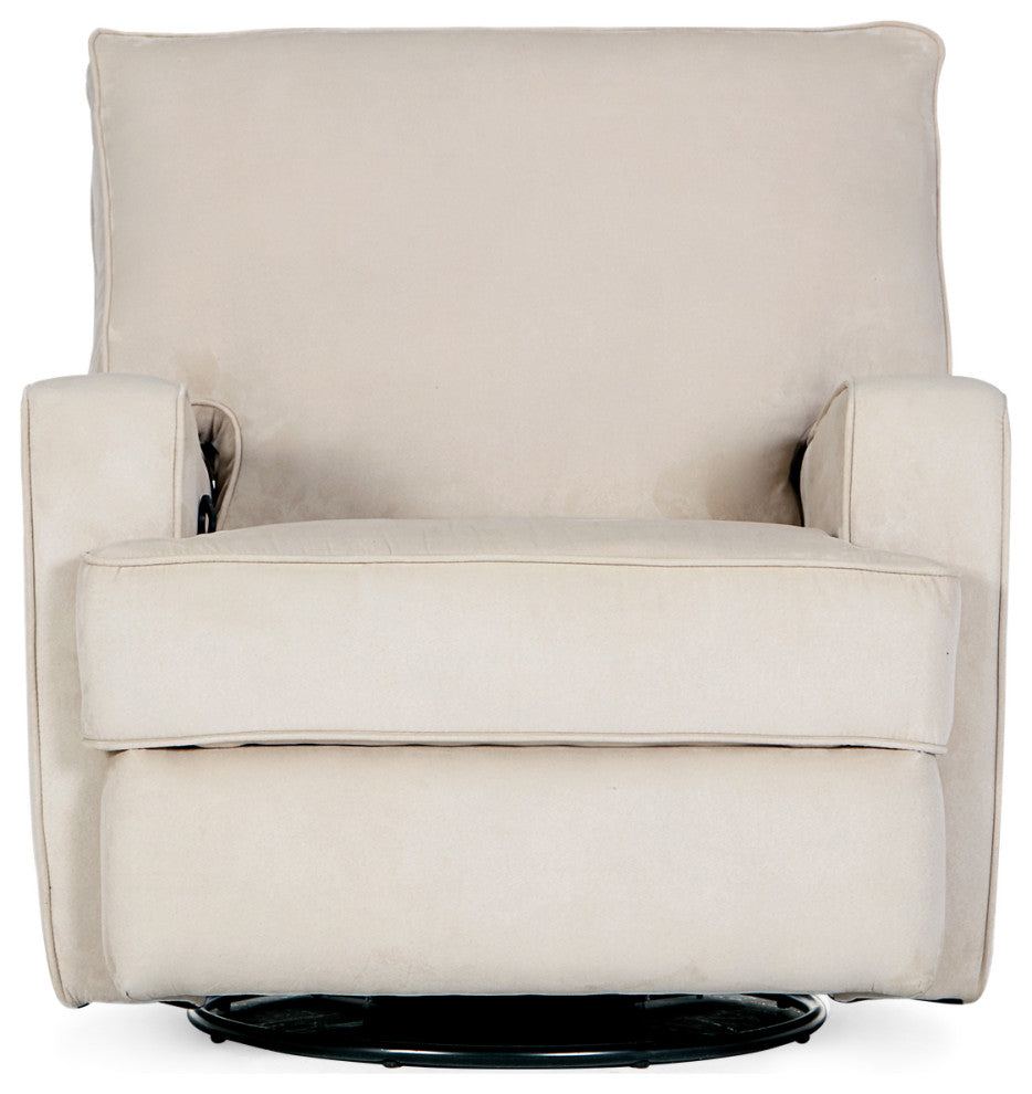 BELLEZE Linen Recliner Chair Cushioned Seat Logan, Beige