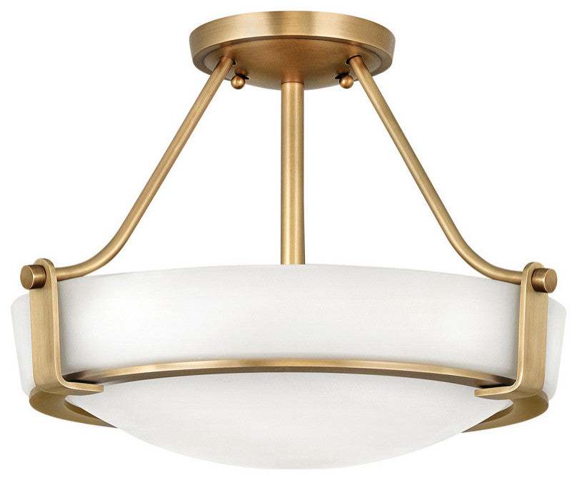 Hinkley Hathaway Medium Semi-Flush Mount, Heritage Brass