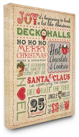Joy Deck The Halls Typography Canvas, 16"x1.5"x20"