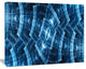 Blue Protective Metal Grids, Oversized Abstract Canvas Art Print, 60x40