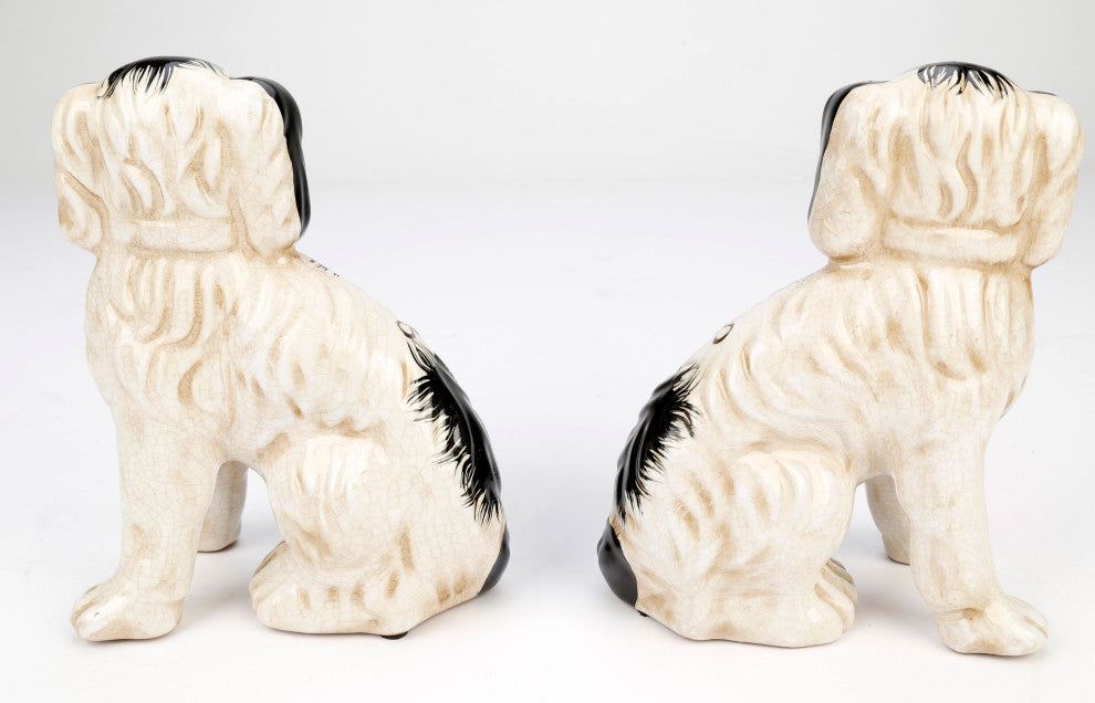 Saunders Ceramic 8" Staffordshire Dog Pair
