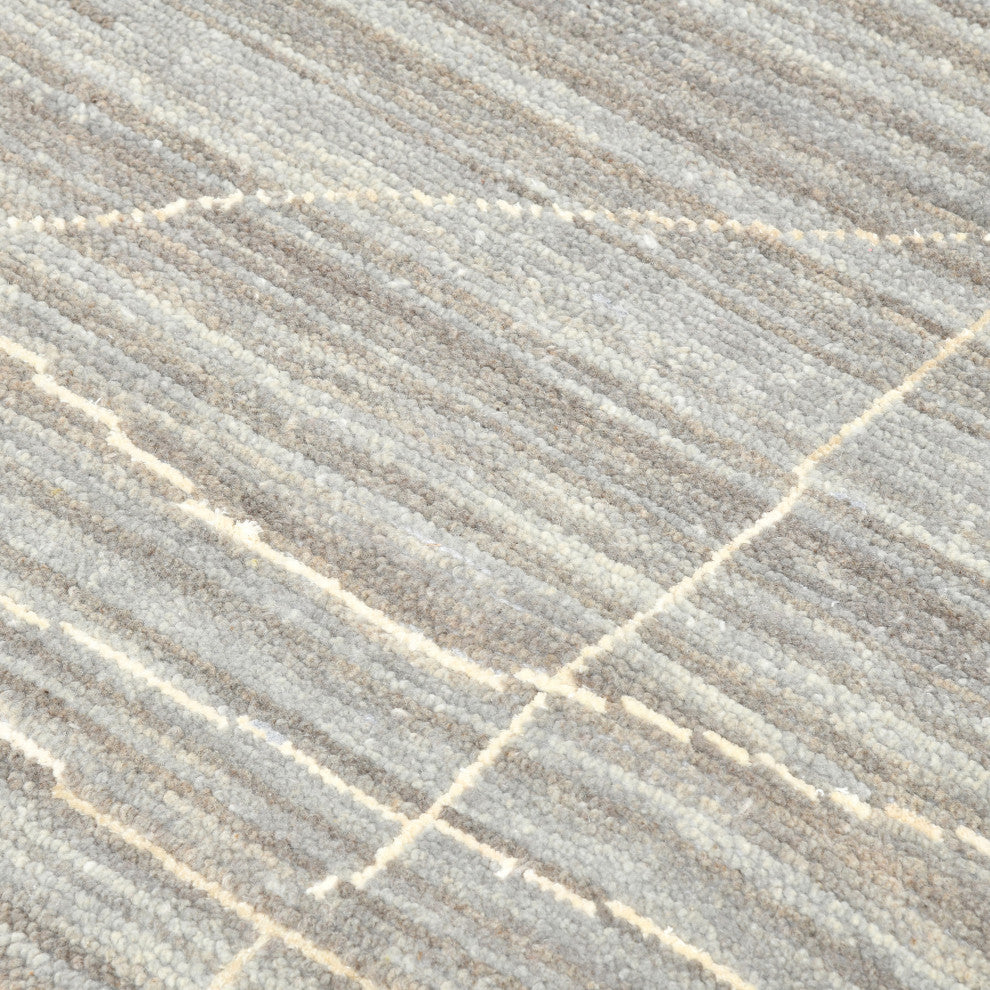 Anna Maneux Area Rug, Gray, 10' x 14', Geometric