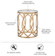 Arlo Metal Round Accent Table, Gold