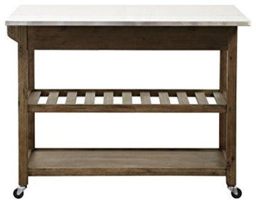 Sonoma Kitchen Cart with Drop-Leaf [Barnwood Wire-Brush]