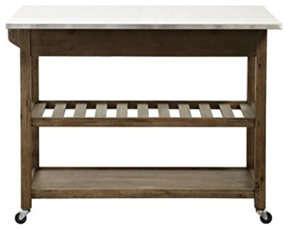 Sonoma Kitchen Cart with Drop-Leaf [Barnwood Wire-Brush]