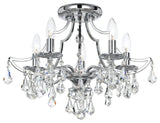 Crystorama 5930-CH-CL-S Cedar 5-Light Swarovski Strass Chrome Ceiling Mount