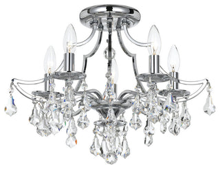 Crystorama 5930-CH-CL-S Cedar 5-Light Swarovski Strass Chrome Ceiling Mount