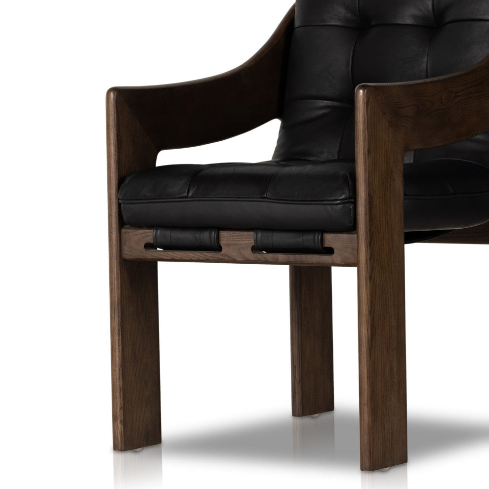 Halston Dining Armchair Heirloom Black, Terra Brown Ash