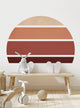 Retro Rising Sun Peel and Stick Vinyl Wall Sticker, Desert Sand, Medium