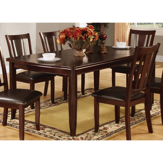 Expandable Dining Table in Espresso Finish, Seats 8 with Leaf Insert