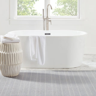 Bunny Williams x Dash & Albert Samson Grey Machine Washable Rug, Grey, 8' x 10'