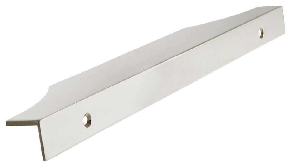 Extent 8-9/16" CTC Cabinet Edge Pull, Polished Nickel
