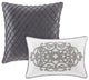 Madison Park Lavine 12 Piece Complete Bed Set, Silver