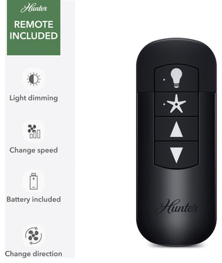 Hunter 52" Margo Textured White Ceiling Fan, LED Light Kit and Handheld Remote