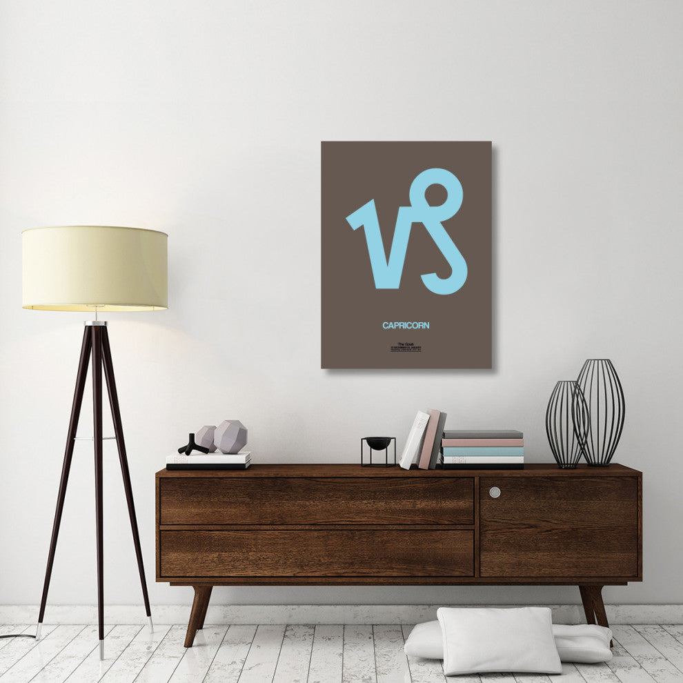 "Capricorn Zodiac Sign Blue" Fine Art Print