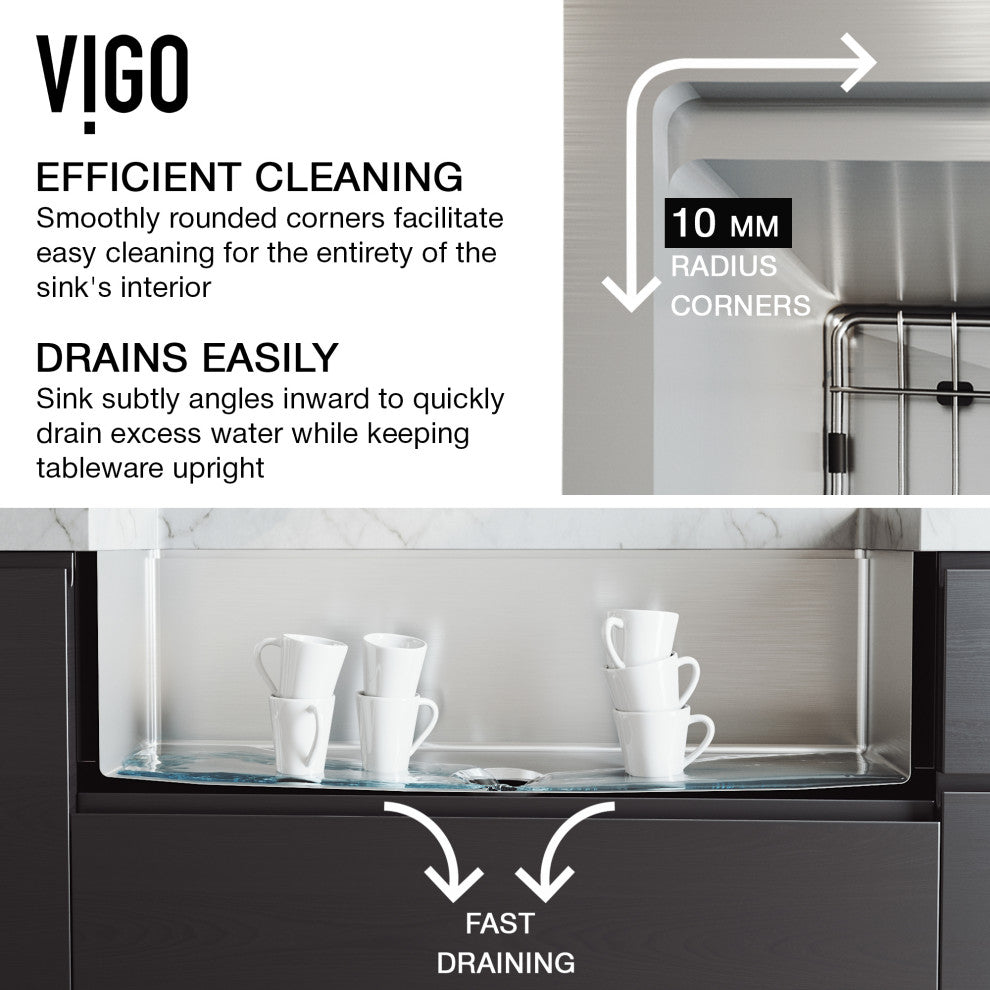 Oxford 36"L x 21"W Farmhouse Kitchen Sink and Greenwich 18"H in Black Faucet Set