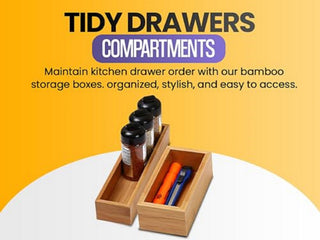 YBM Home Kitchen Drawer Organizer Storage Box 6 Pack, 3x12x2 Inch