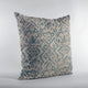 Plutus Blue Artistic Plaid Luxury Throw Pillow, 12"x20"