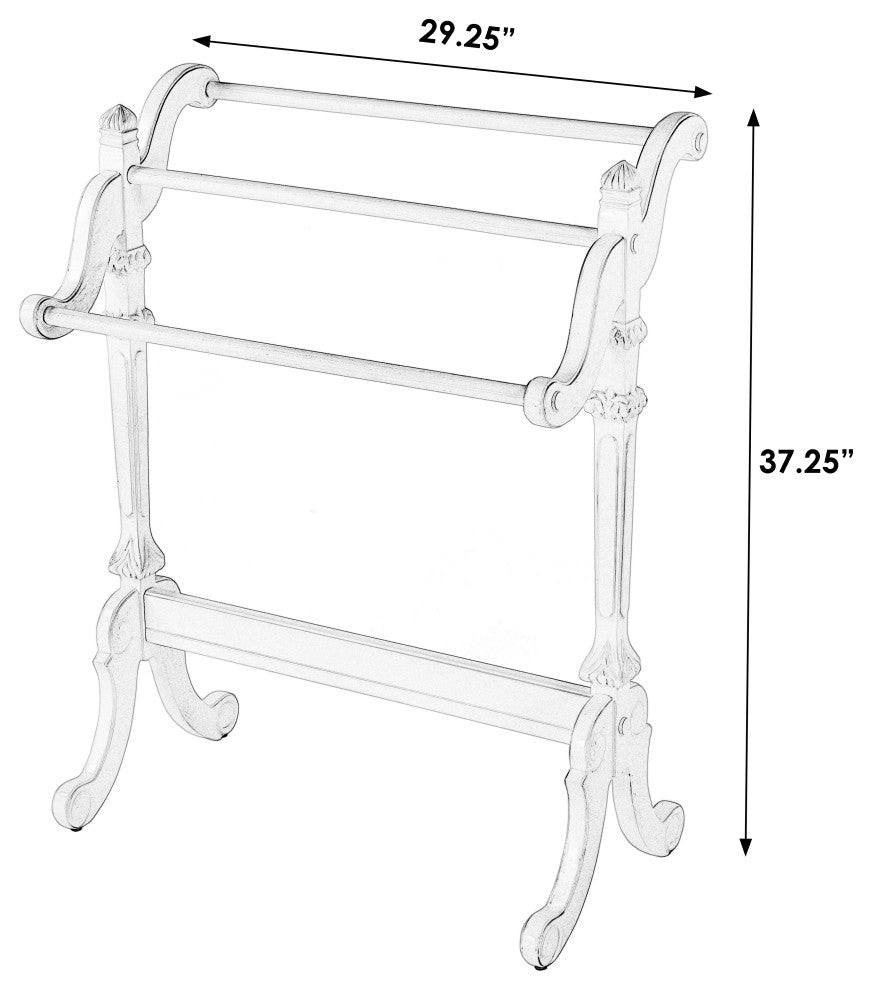 Newhouse Solid Wood Blanket Rack Stand, White
