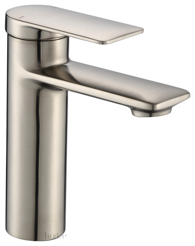Luxier BSH07-S Single-Handle Bathroom Faucet with Drain, Brushed Nickel
