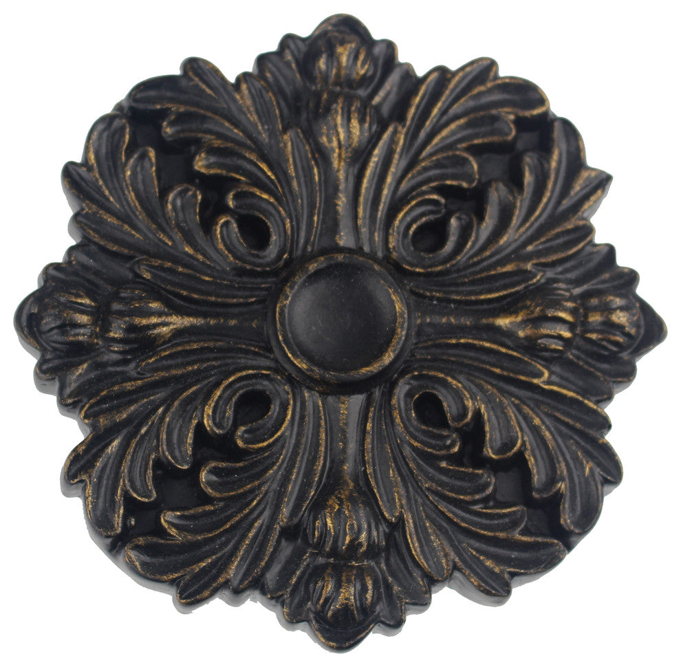Set of 2 Eve Medallion Drapery Holdbacks, Burnt Gold