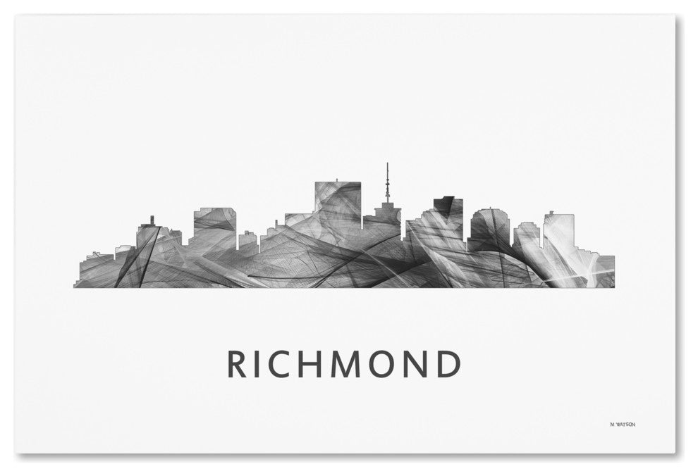 Marlene Watson 'Richmond Virginia Skyline' Canvas Art, 47x30