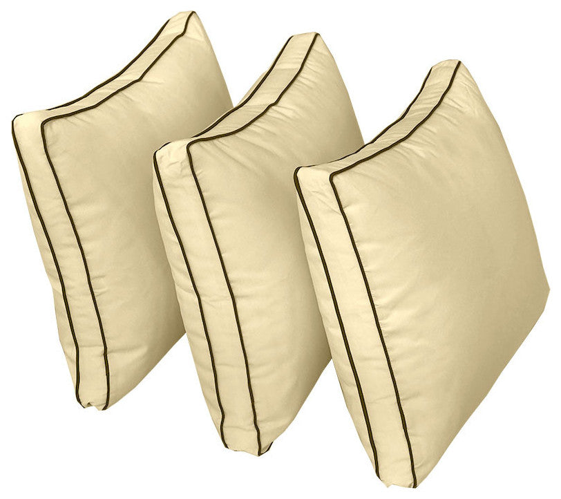 S3 Crib Size 6PC ContrastPipe Daybed Mattress Cushion Bolster Complete Set AD103