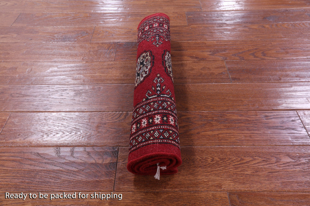 2' 0" X 3' 0" Hand Knotted Silky Bokhara Wool Rug - Q13854