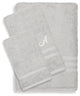 Denzi 3-Piece Towel Set Monogrammed Letter, A