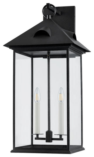 Corning 2-Light Exterior Wall Sconce, Forged Iron