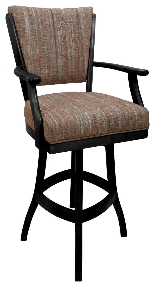 Classic Counter Bar Stools 26" 30" Extra Tall 34", Watusi Madder - Black, 26"