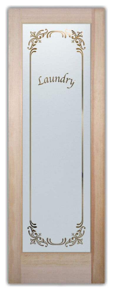 Laundry Door - Lenora - Primed - 30" x 80" - Knob on Left - Pull Open