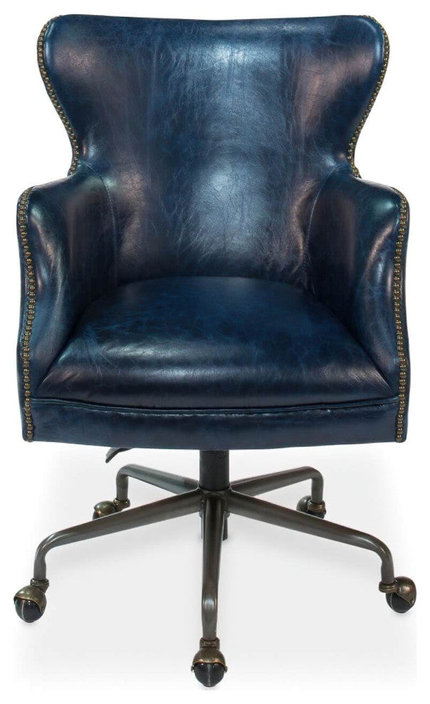 Classic Leather Office Chair Chateau Blue
