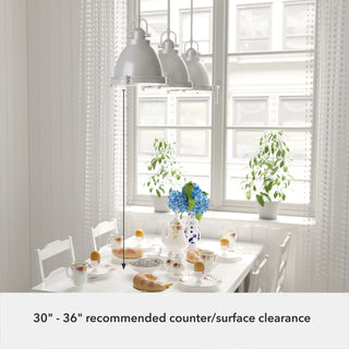 Hunter Bridgemoor Brushed Nickel 1-Light Pendant Ceiling Light Fixture