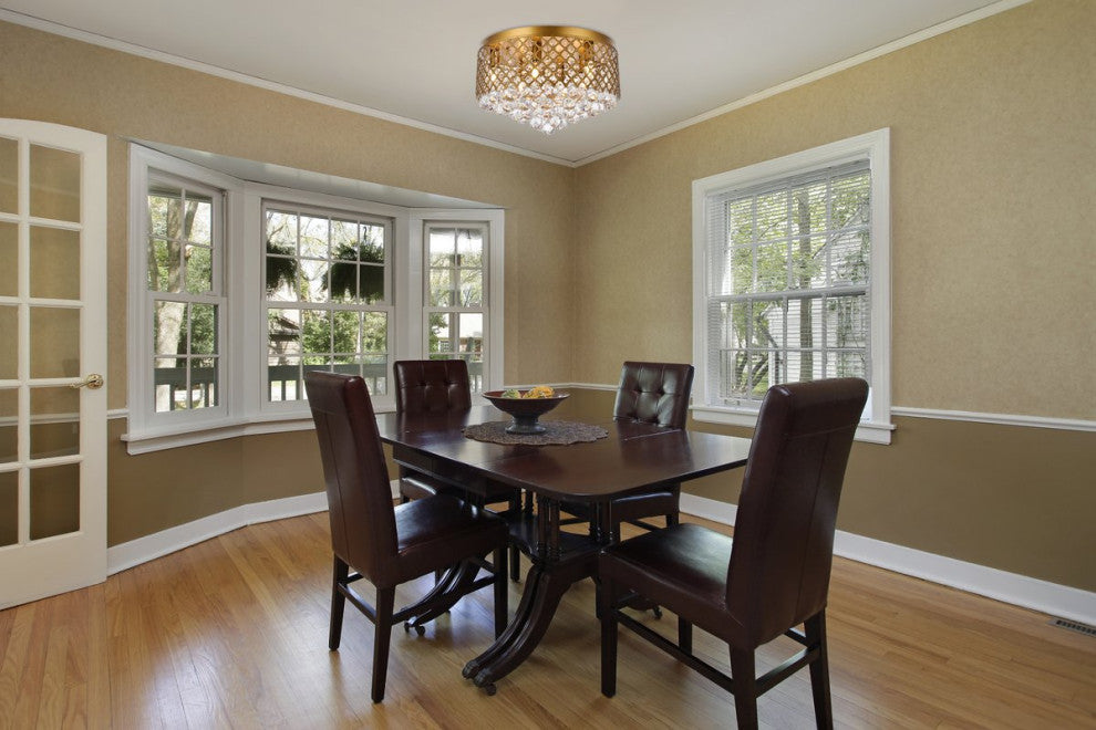 Thomas 6-Light Brass Flush Mount