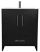 Pacific 30" Vanity With Integrated Ceramic Top and Brushed Nickel Handles, Gloss