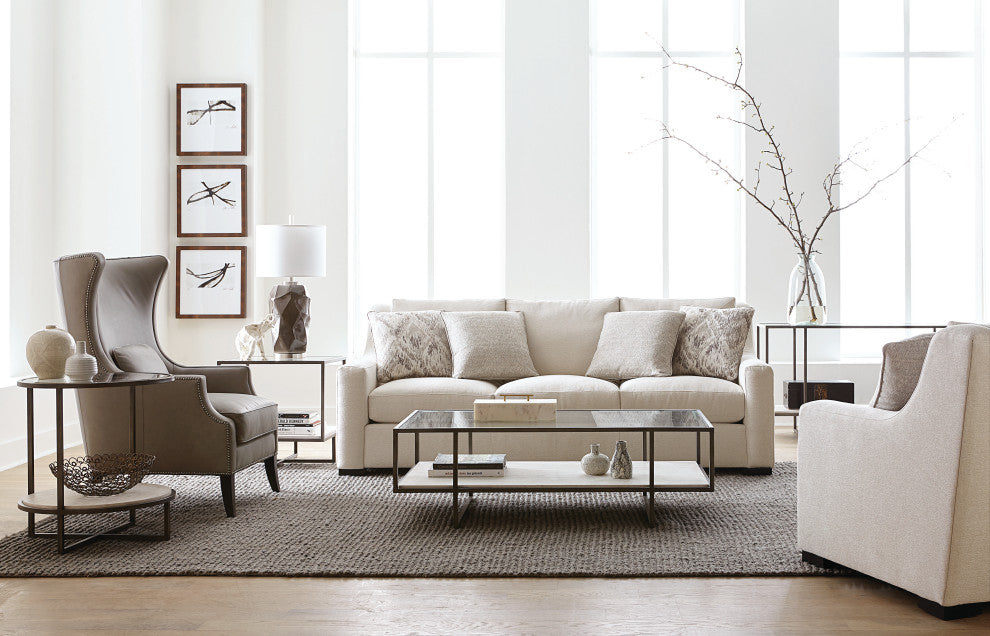 Bernhardt Harlow Metal Rectangular Cocktail Table