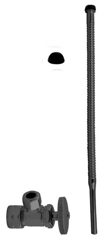 Supply Kit - 5/8" Od X 3/8" Od X 15" Corrugated In Powder Coated Flat Black